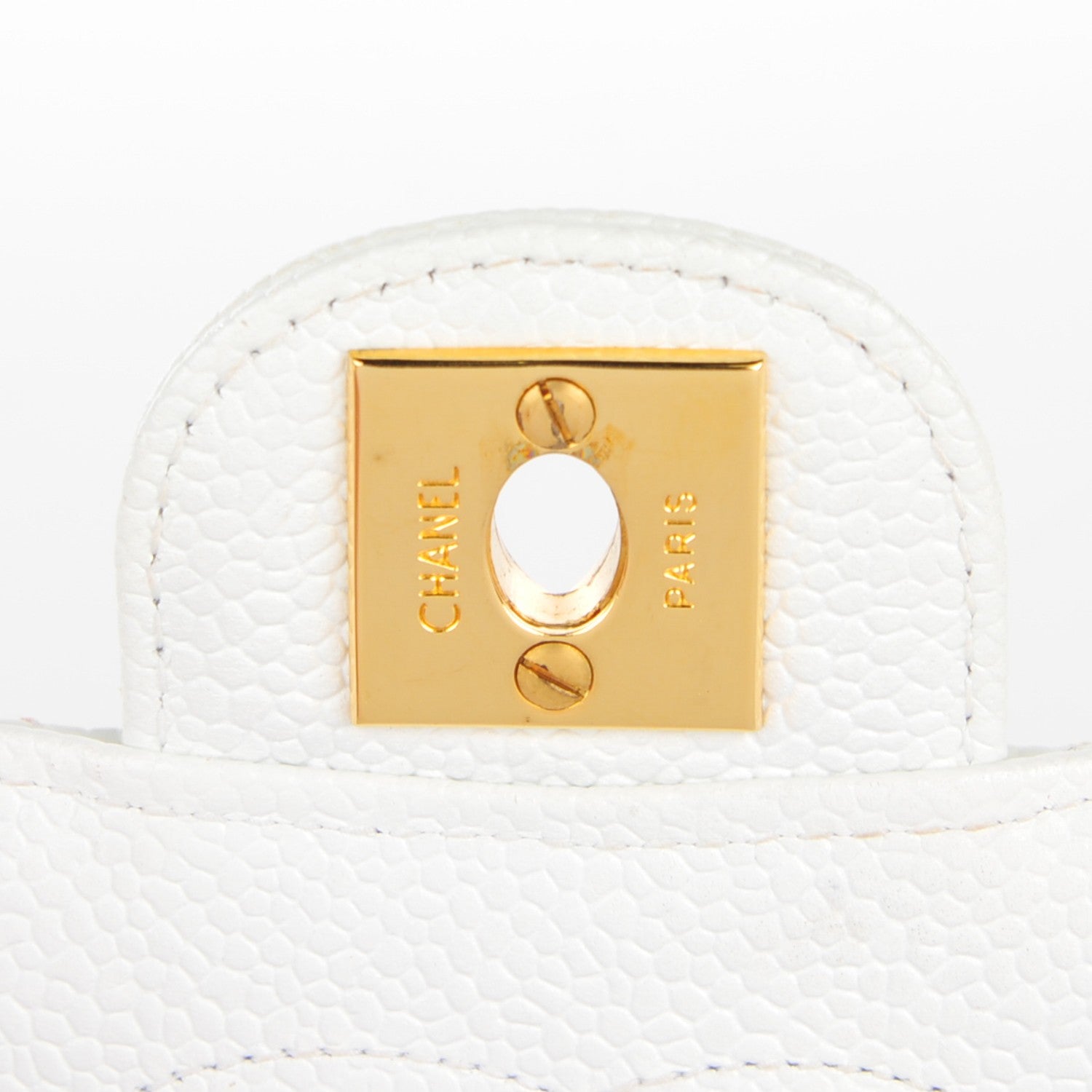 Chanel Caviar Quilted Mini Square Flap White 2 of 10