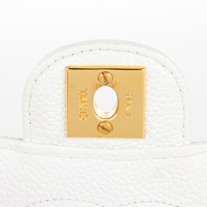 Chanel Caviar Quilted Mini Square Flap White 2 of 10