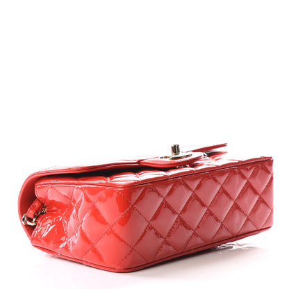 Chanel Patent Calfskin Quilted Mini Rectangular Flap Red 3 of 12
