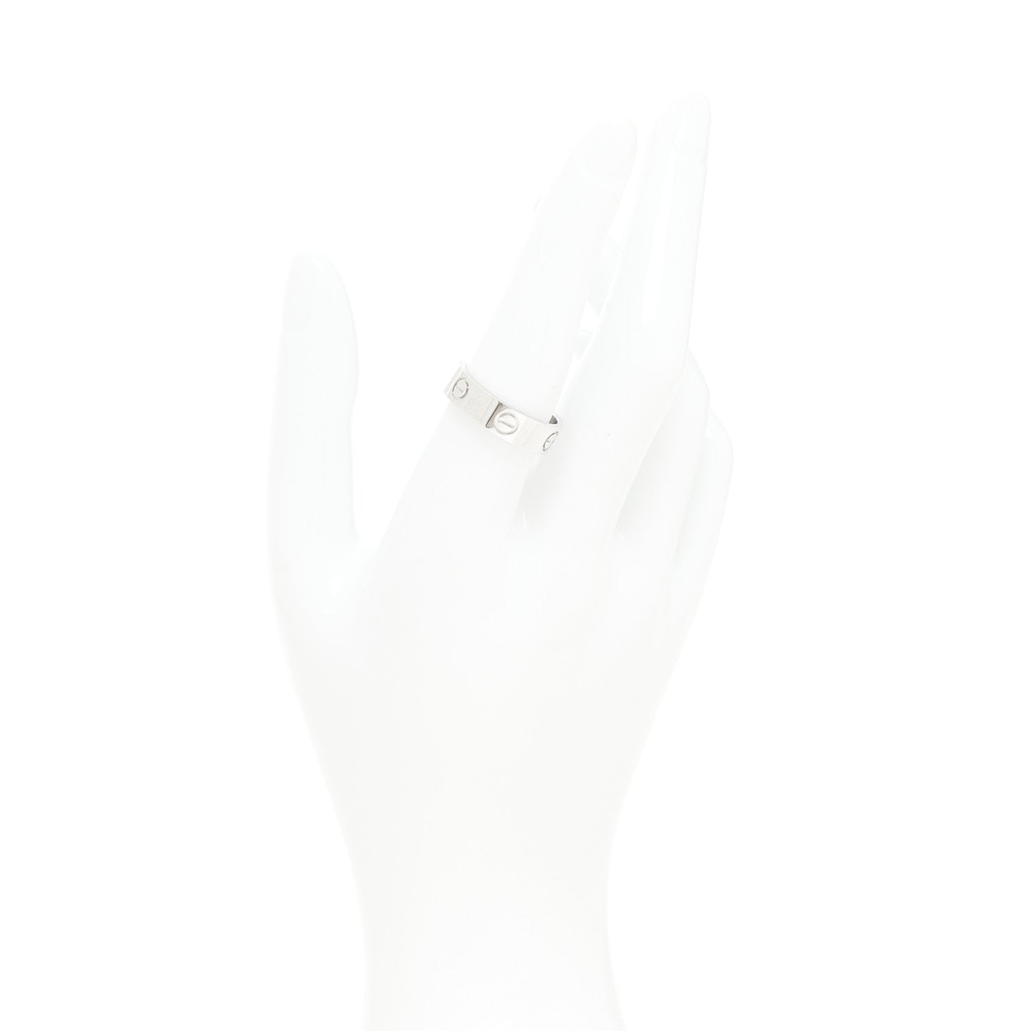 Cartier Platinum 5.5mm LOVE Ring 56 7.5 2 of 4