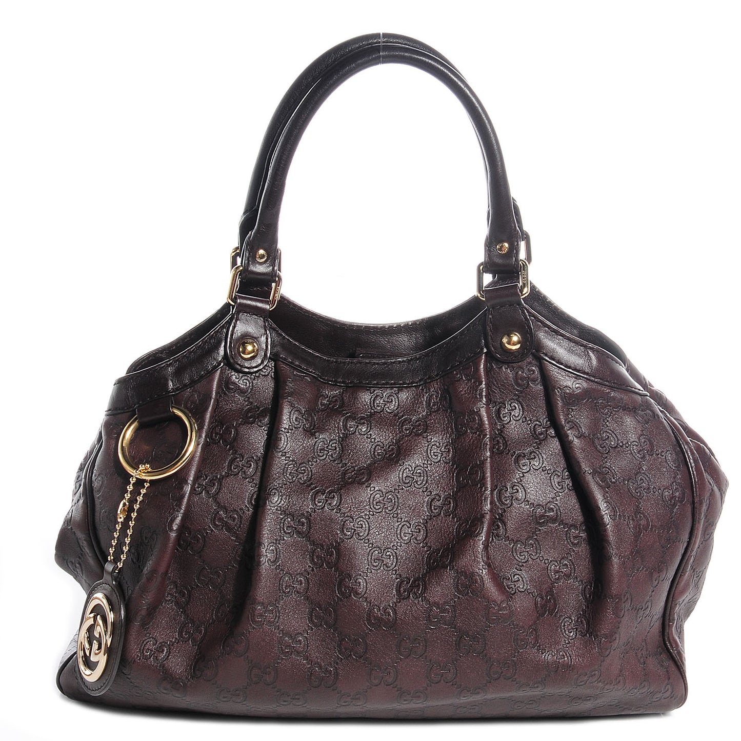 Guccissima Medium Sukey Tote Chocolate