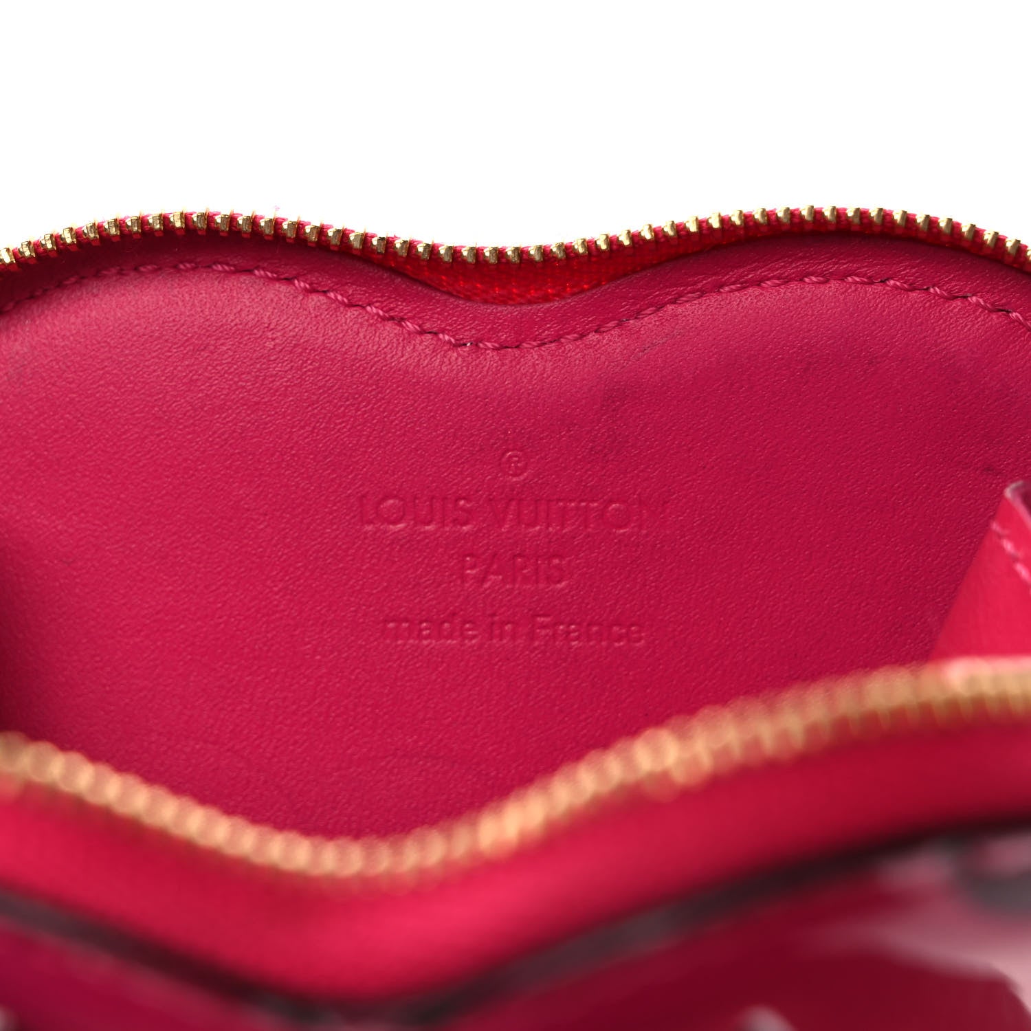 Louis Vuitton Vernis Gradient Love Lock Heart Coin Purse Pink Purple 5 of 7