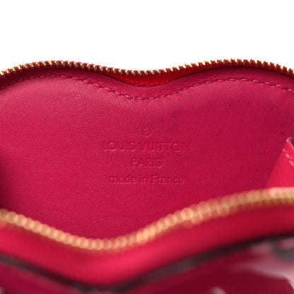 Louis Vuitton Vernis Gradient Love Lock Heart Coin Purse Pink Purple 5 of 7