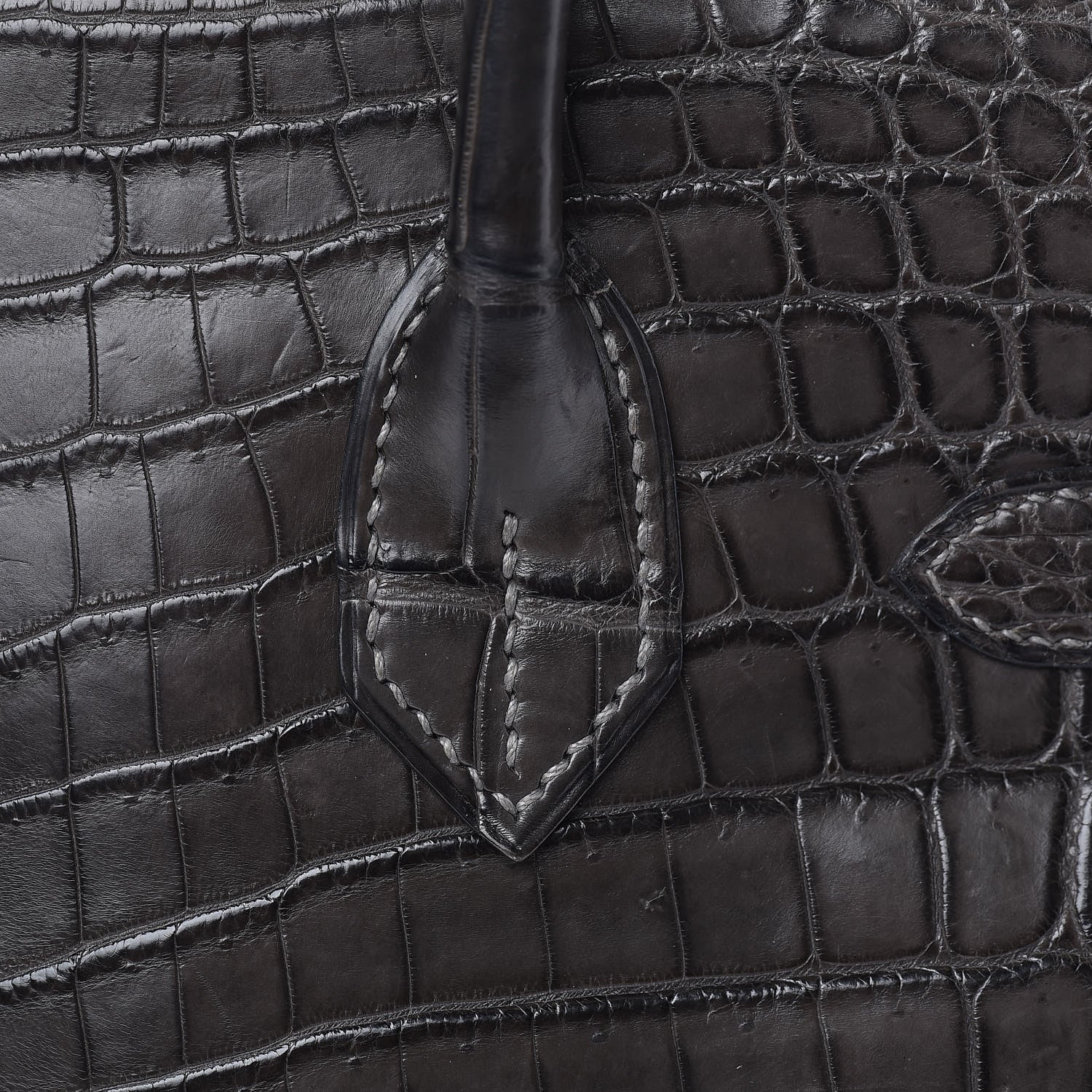Hermes Matte Niloticus Crocodile Birkin 30 Gris Elephant 24 of 45