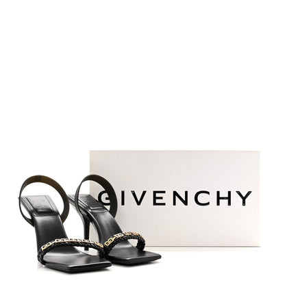 Givenchy Nappa Polyurethane G Woven Slingback 90mm Sandals 37 Black 10 of 10