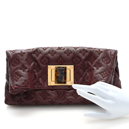 Louis Vuitton Calfskin Monogram Altair Clutch Bordeaux 2 of 6