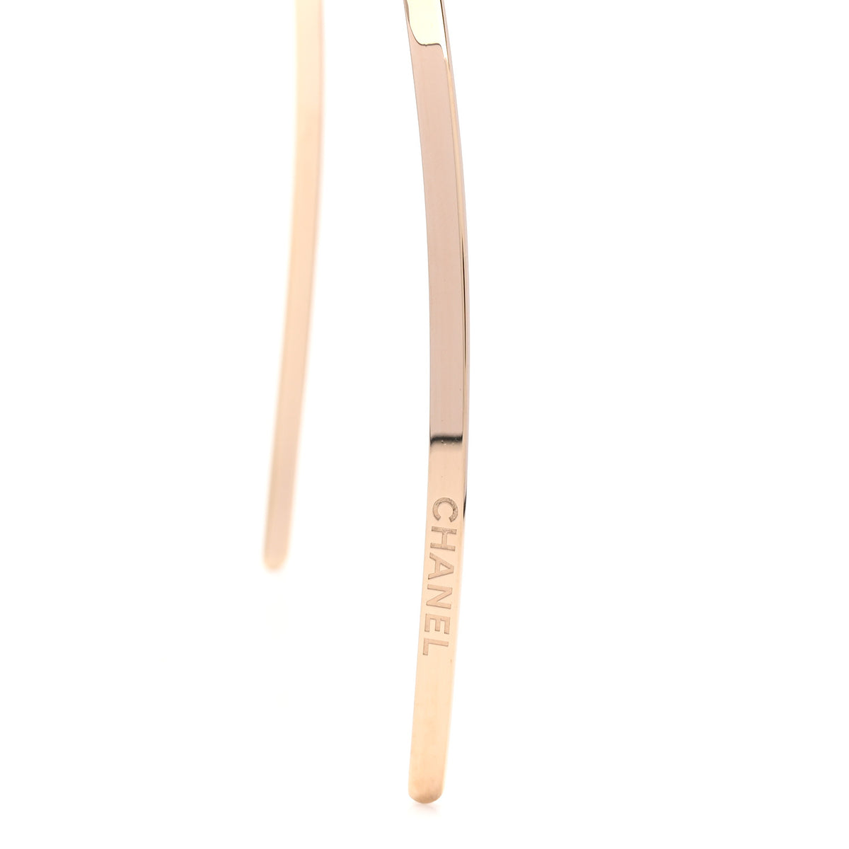 CHANEL Gold CC Accent Metal Headband authentic Chanel Gold Metal And Strass CC Headband, 2021 Available For  main image 2