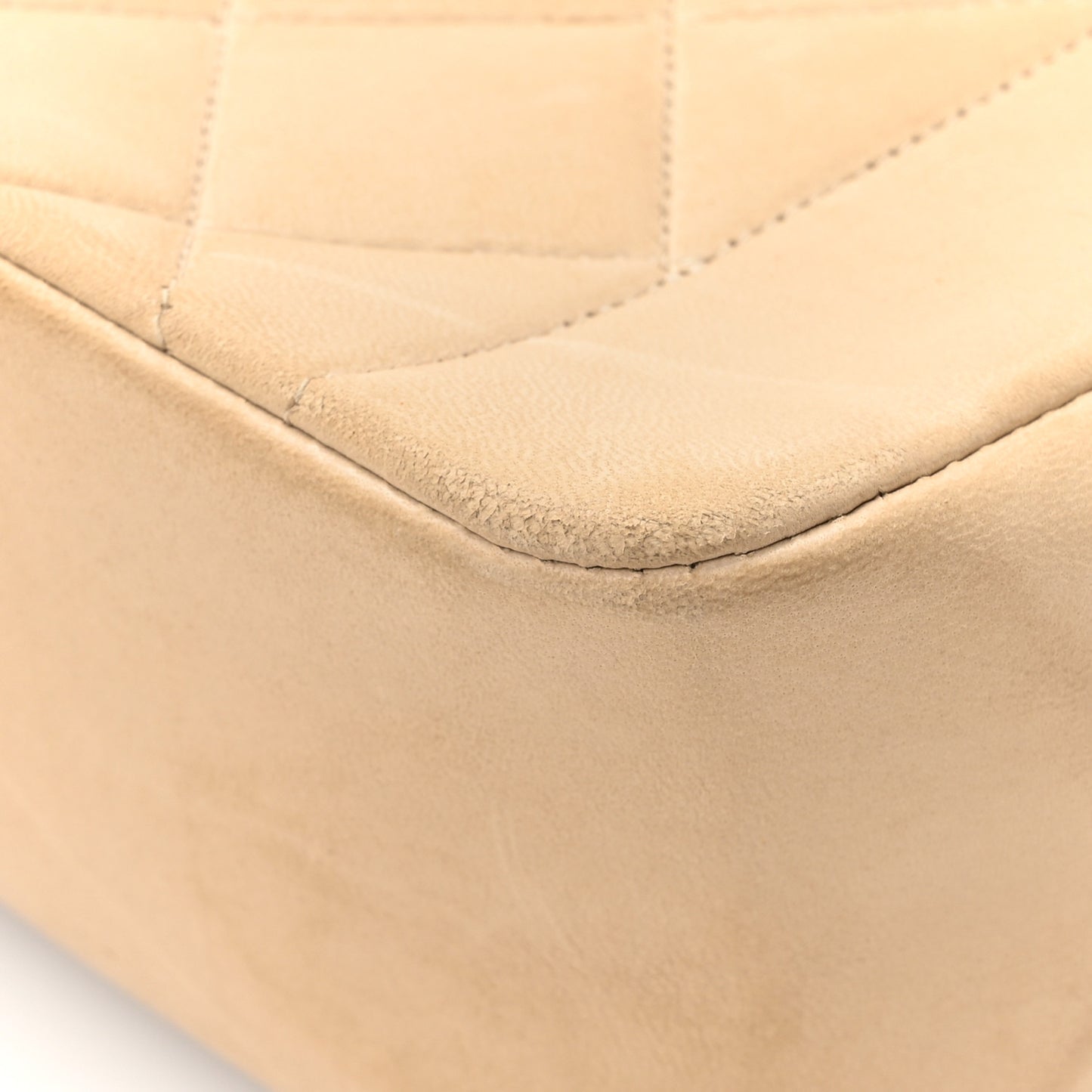 Lambskin Quilted Small Single Flap Beige