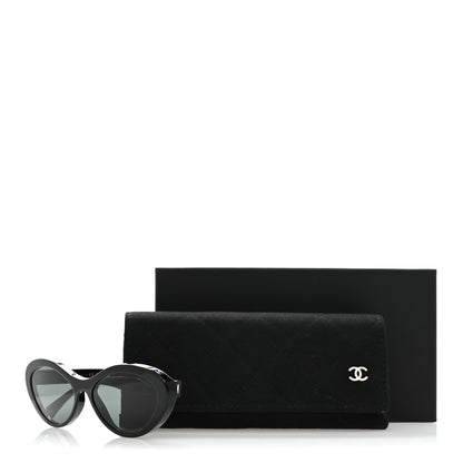 Chanel Acetate Oval Sunglasses 5416 Black Pink 8 of 8