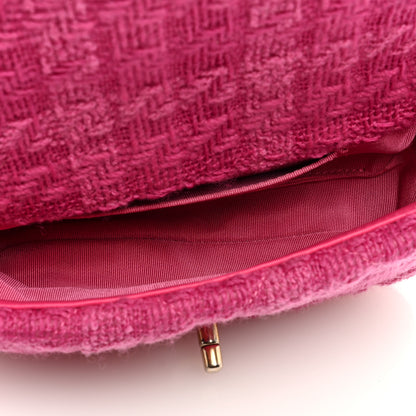 Chanel Tweed Quilted Chanel 19 Waist Bag Pink 5 of 8