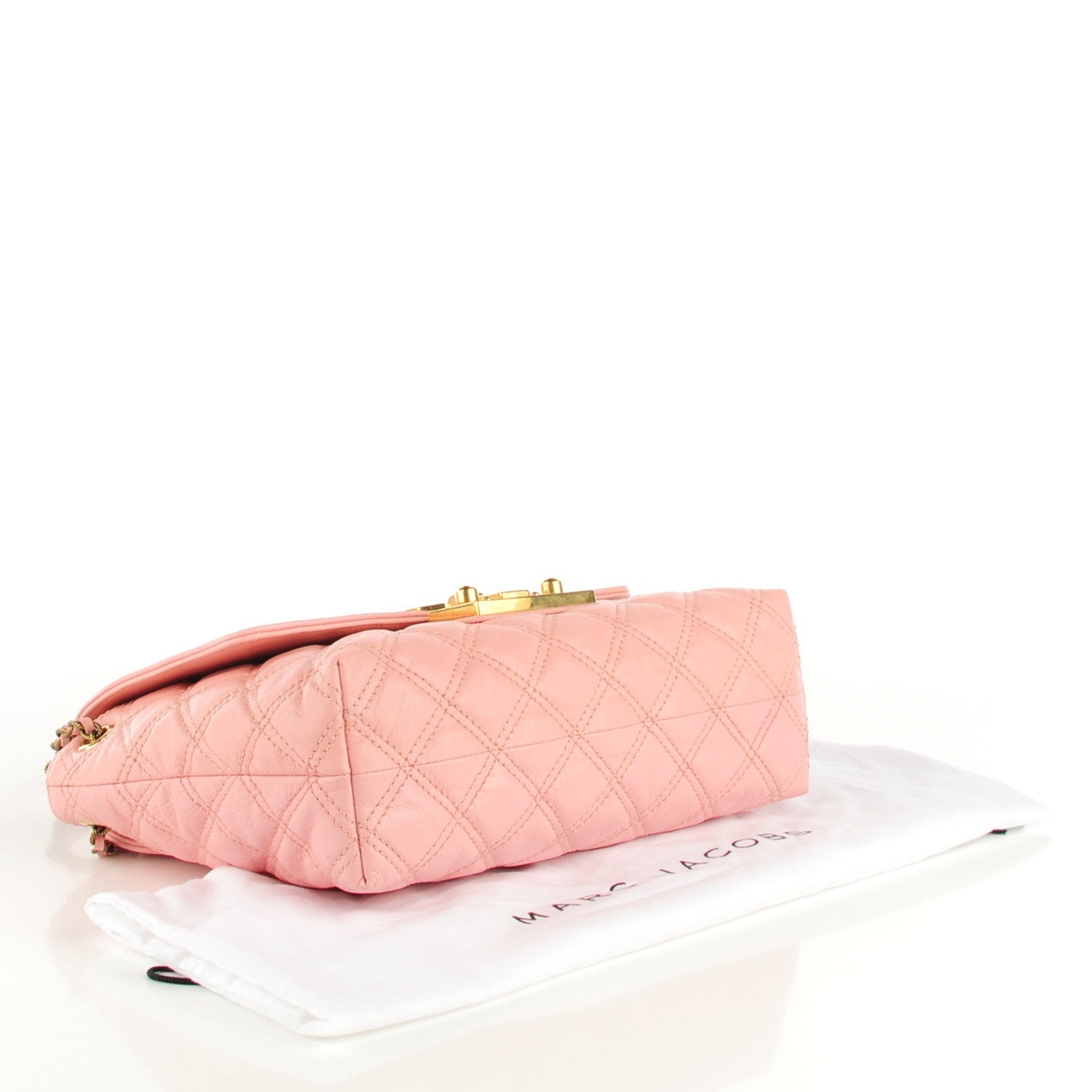 Marc Jacobs Lacquered Lambskin Baroque The Large Single Flap Cherry Blossom 4 of 8