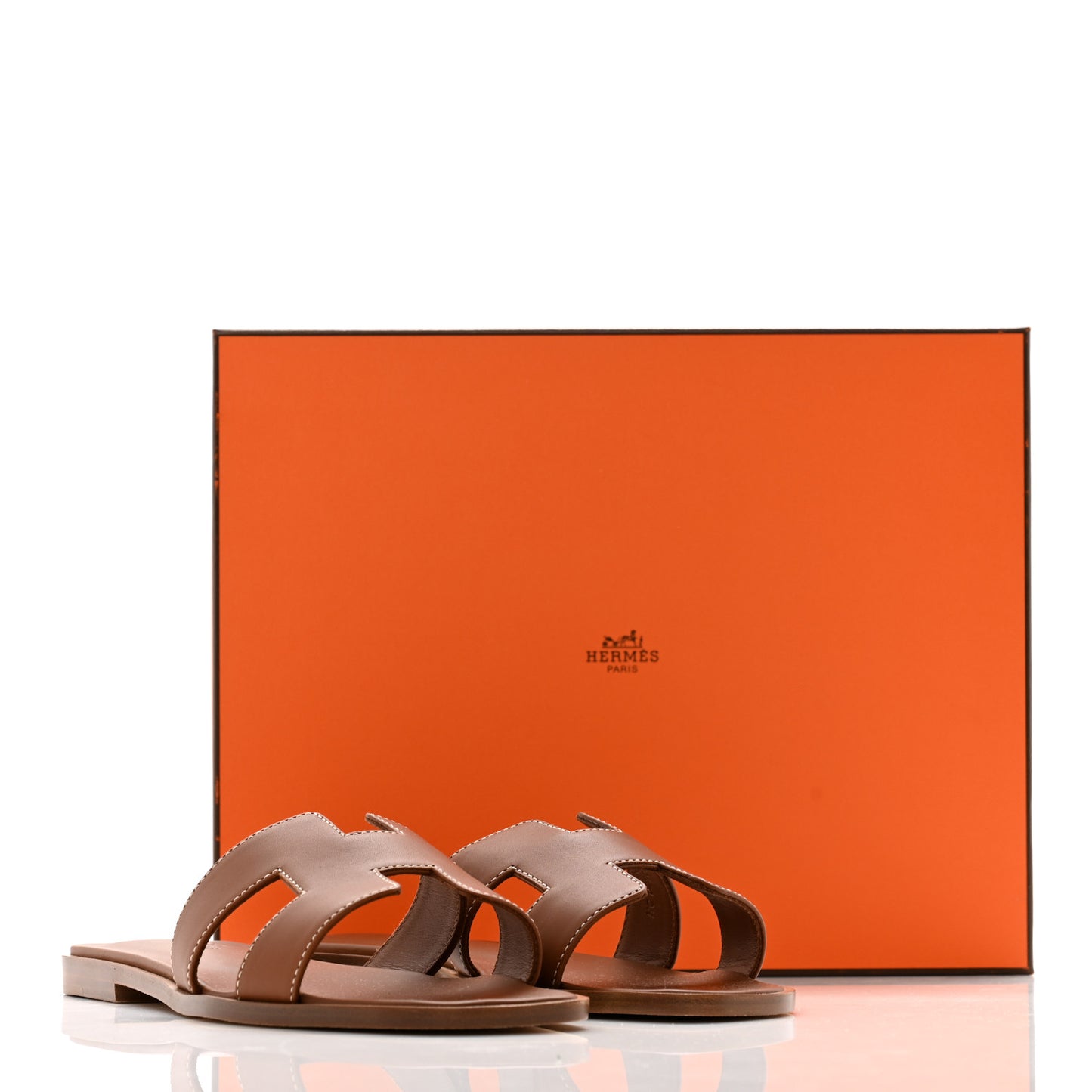 Box Calfskin Oran Sandals 37 Gold