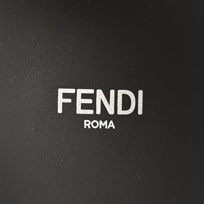 Fendi Vernice High-Tech Glazed Fabric FF Lug Sole Platform Sandals 39 Black Tobacco Moro 8 of 11