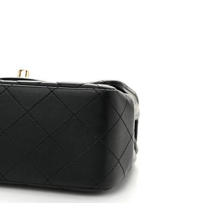 Chanel Lambskin Quilted Mini Square Flap Black 10 of 11