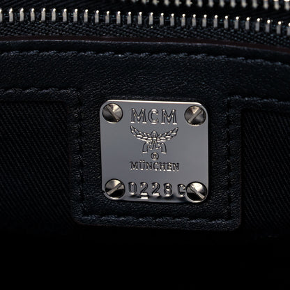 MCM Calfskin Ottomar Monogram Medium Essential Tote Black 6 of 10