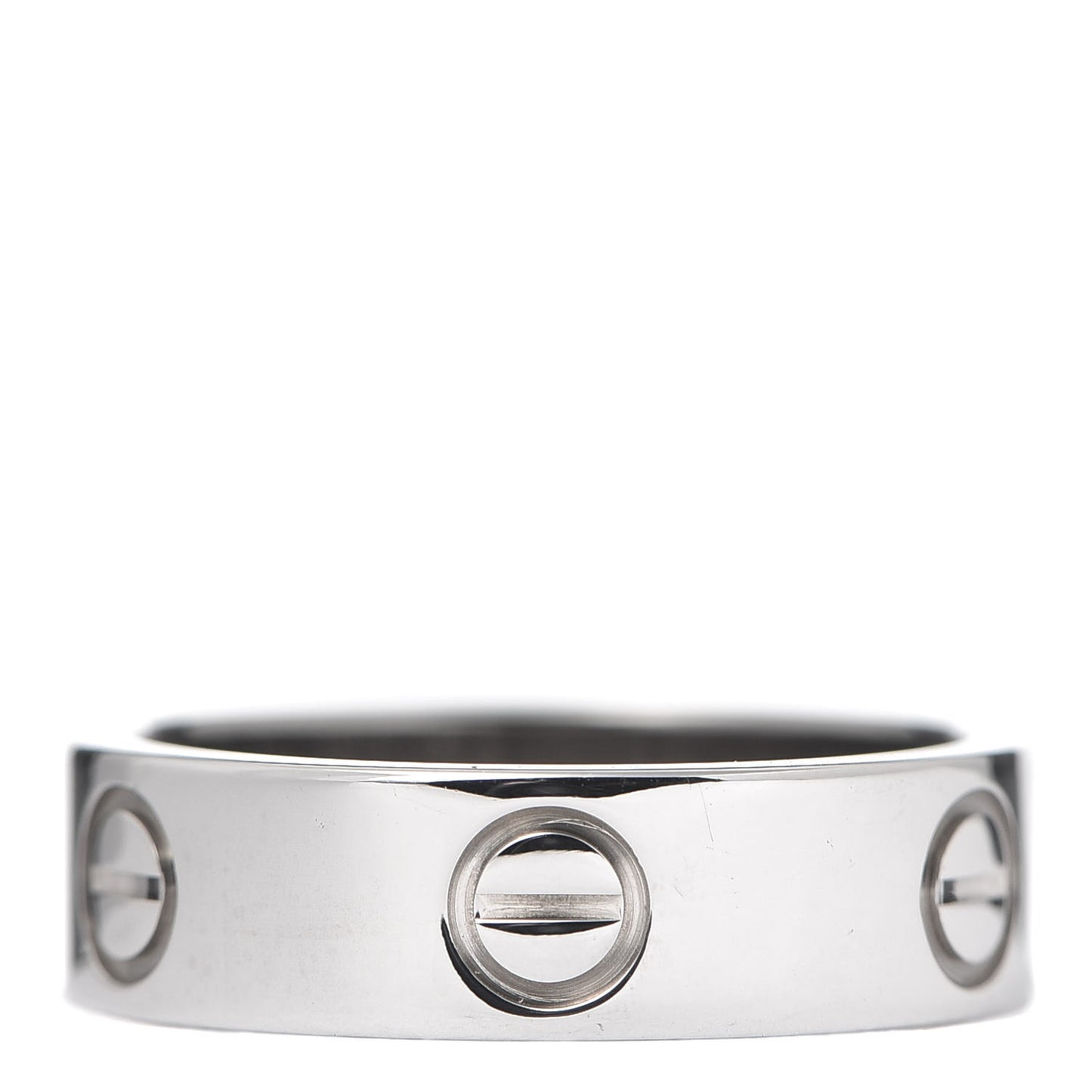 18K White Gold 5.5mm LOVE Ring 53 6.25
