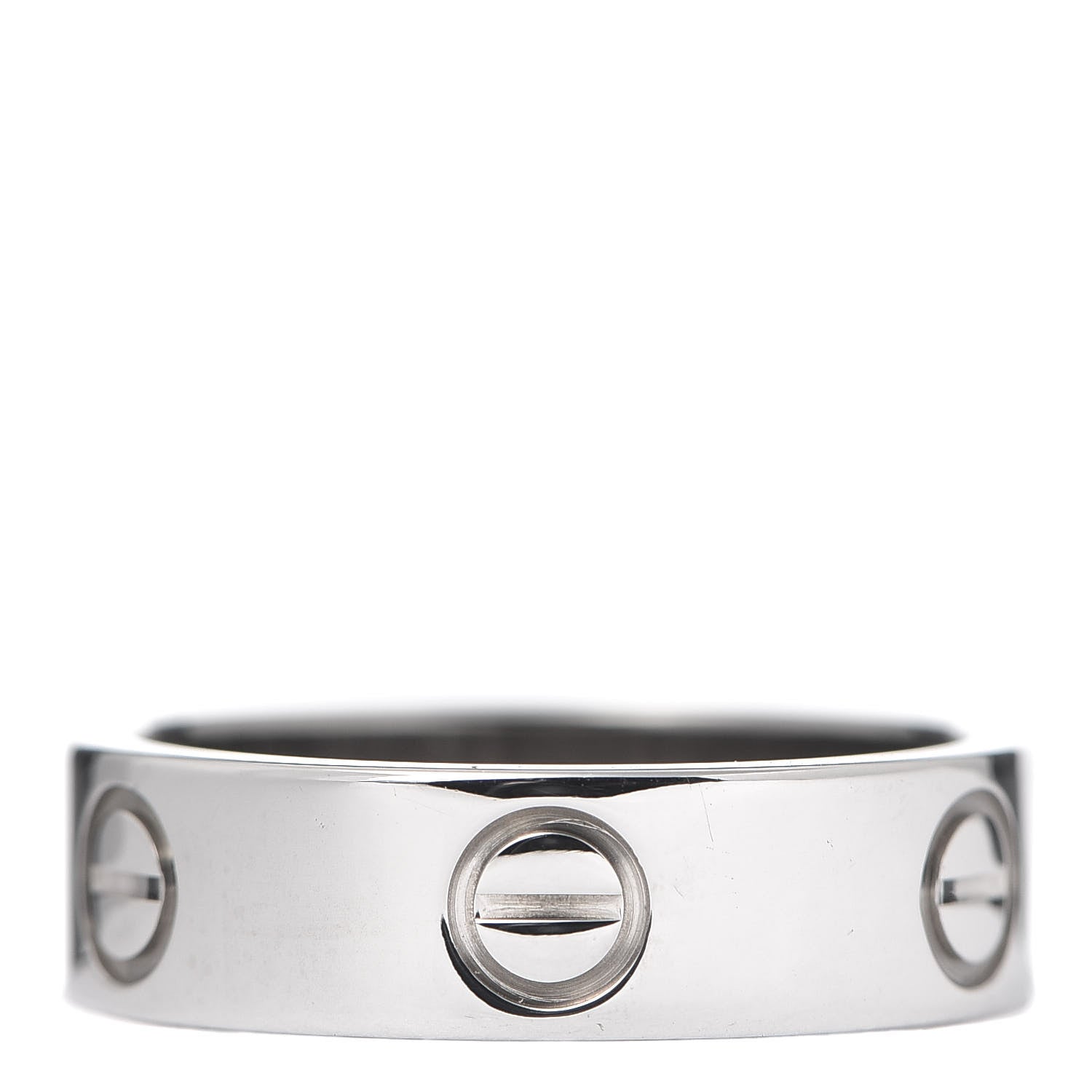 Cartier 18K White Gold 5.5mm LOVE Ring 53 6.25 1 of 4