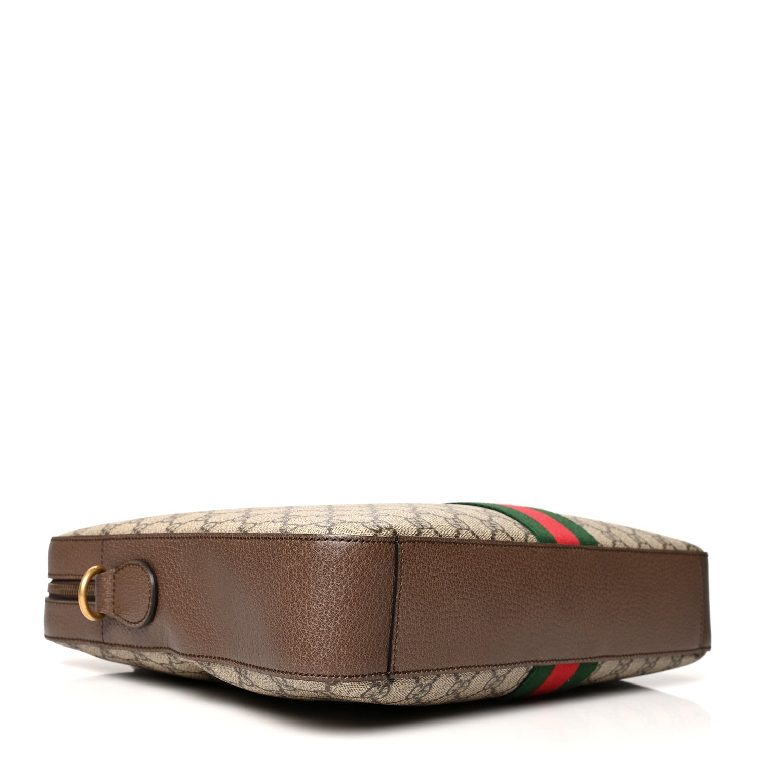 Gucci GG Supreme Monogram Textured Calfskin Web Medium Ophidia Briefcase Beige Ebony New Acero 4 of 11