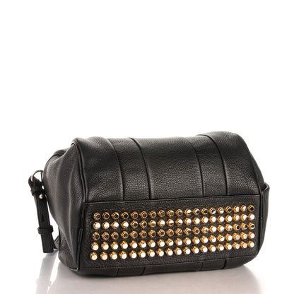 Alexander Wang Pebbled Lambskin Rocco Duffel Black Pale Gold Hardware 4 of 6