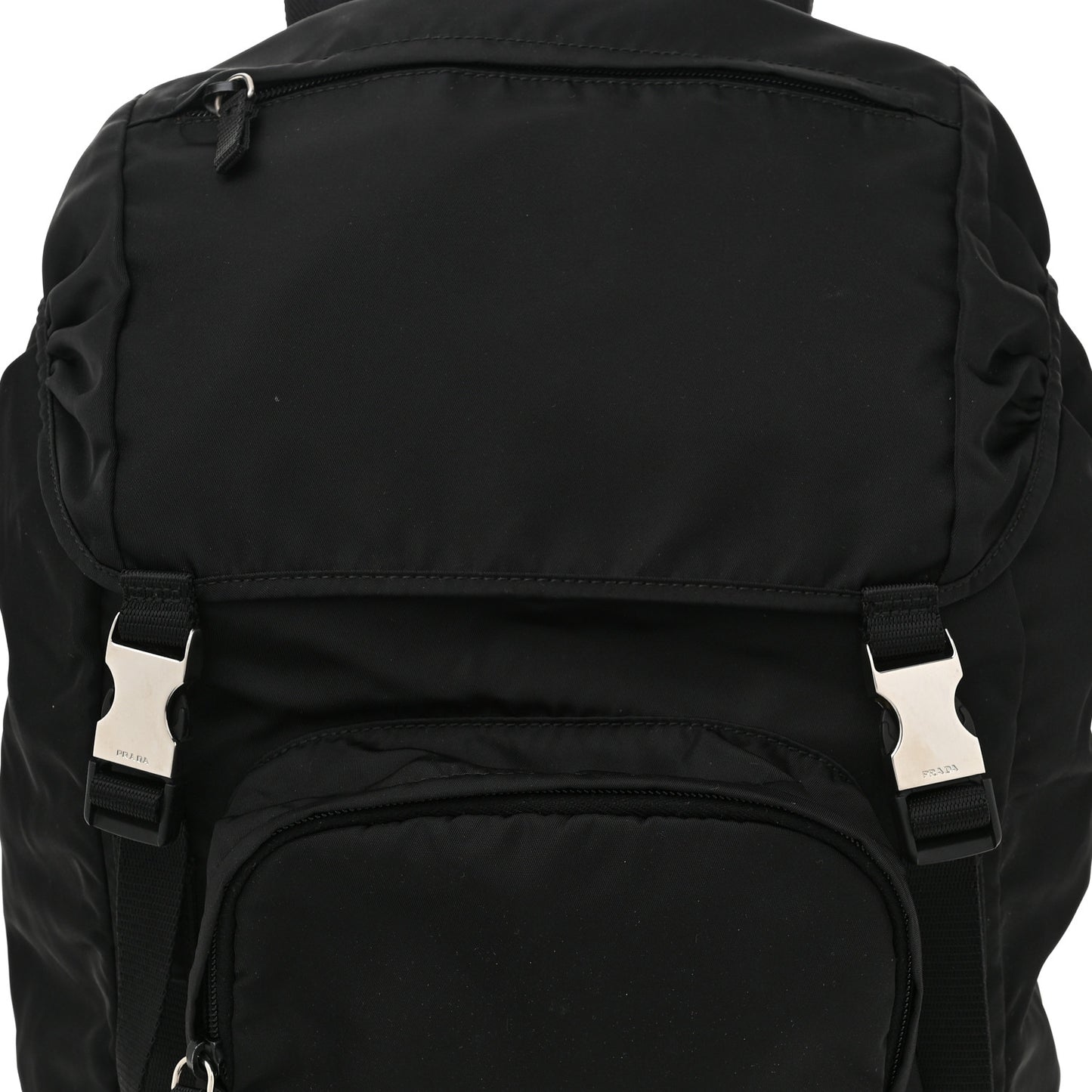 Nylon Tessuto Character Logo Patch Backpack Black