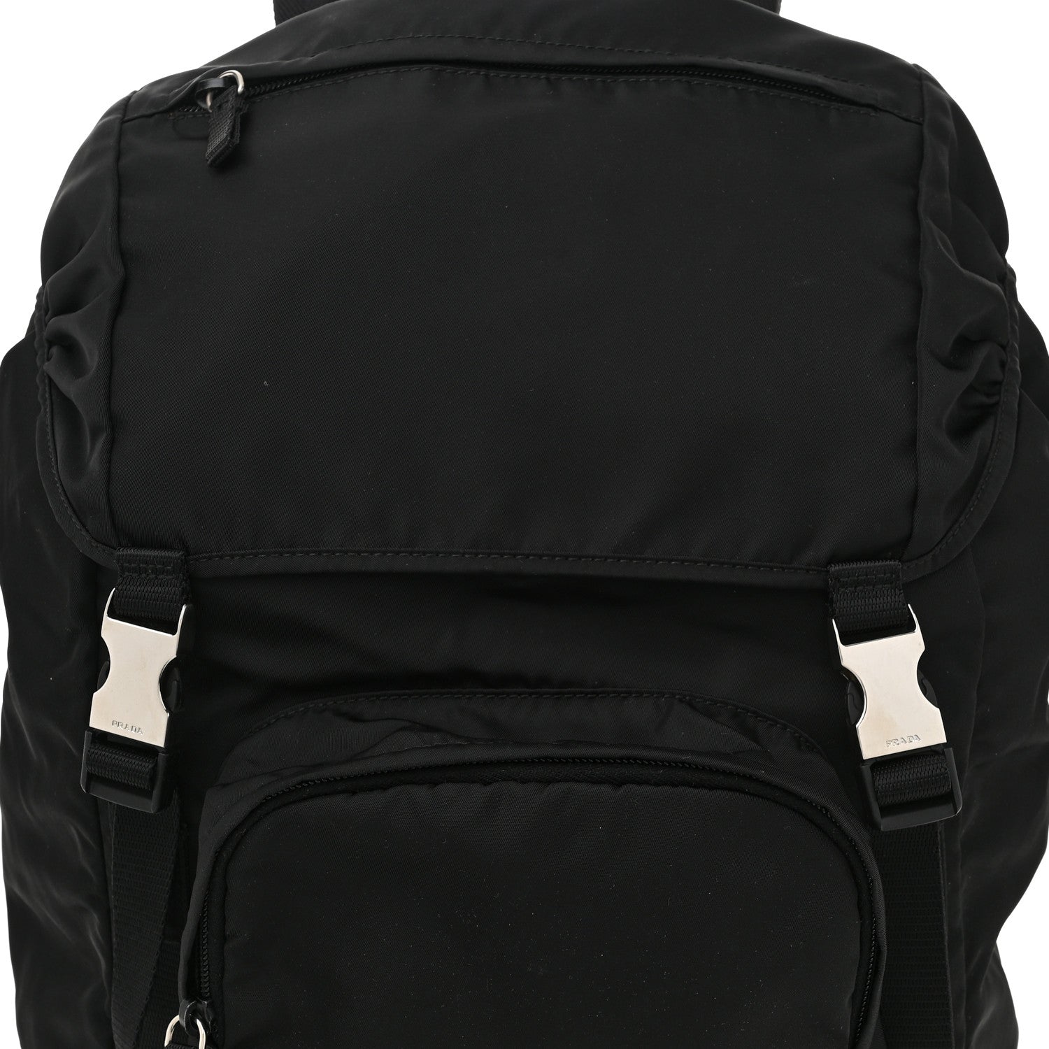 Prada Nylon Tessuto Character Logo Patch Backpack Black 7 of 9