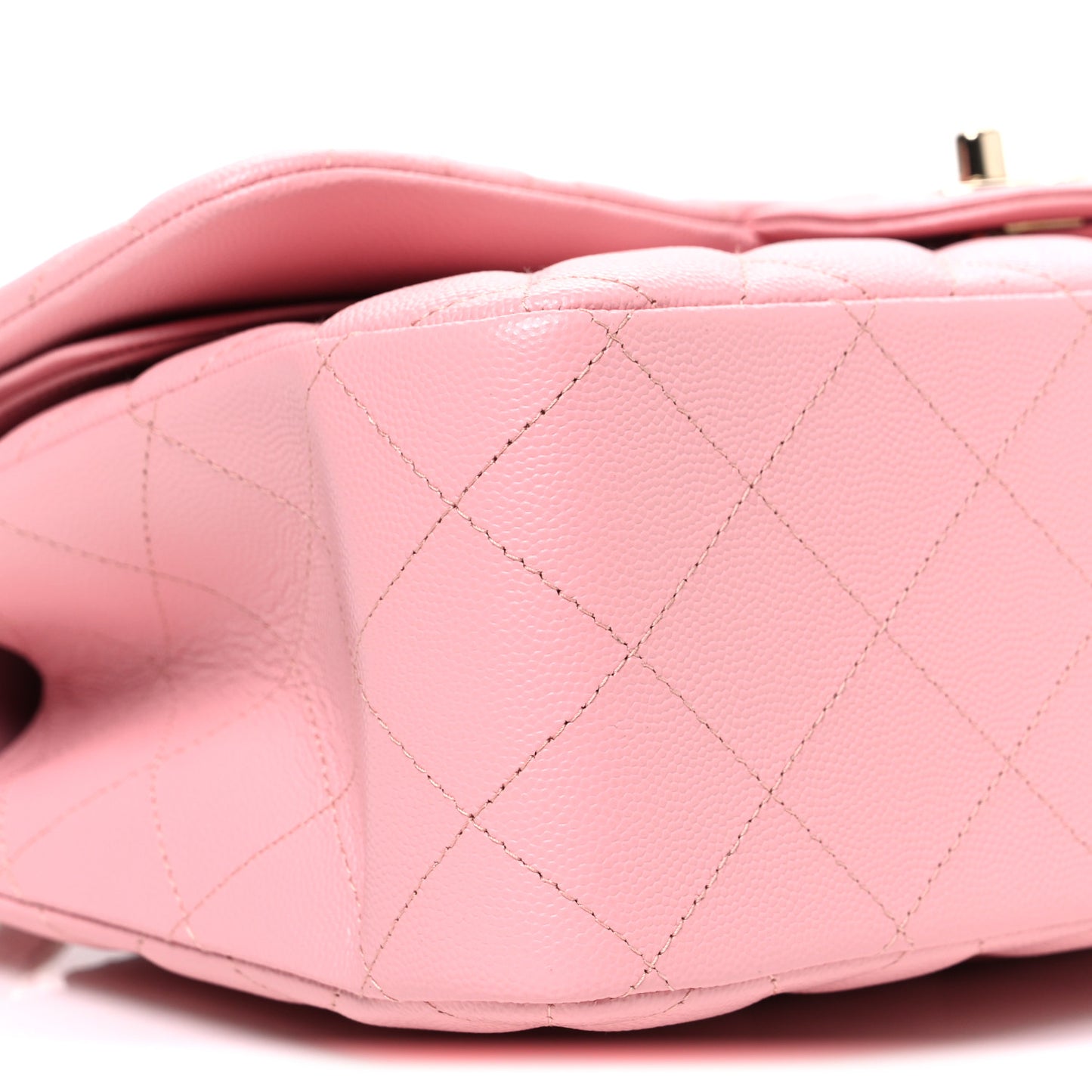 Caviar Quilted Jumbo Double Flap Pink