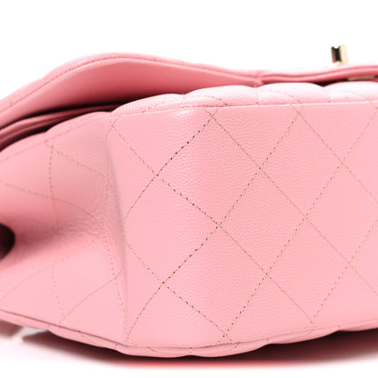Chanel Caviar Quilted Jumbo Double Flap Pink 9 of 10