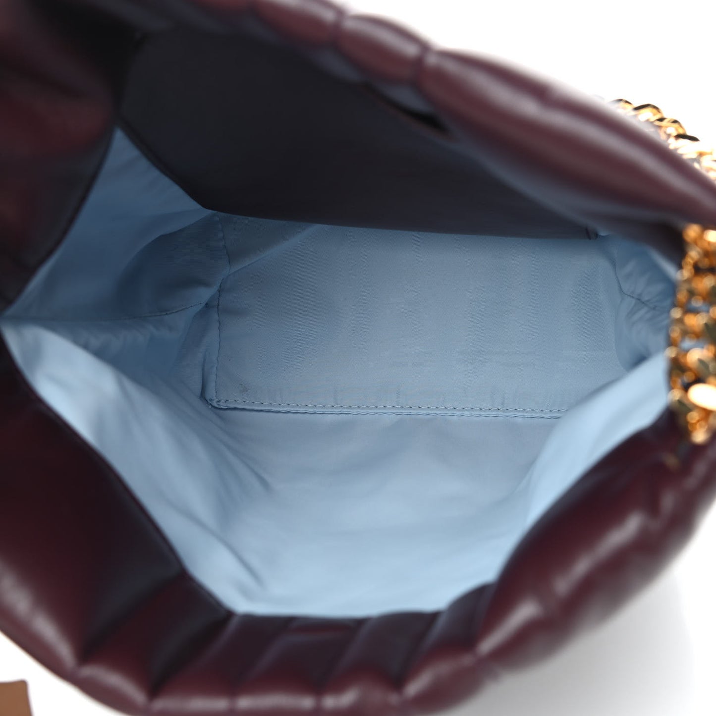 Lambskin Quilted Small Lola Bucket Bag Deep Maroon