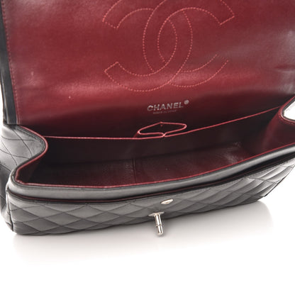 Chanel Lambskin Quilted Jumbo Double Flap Black 6 of 10