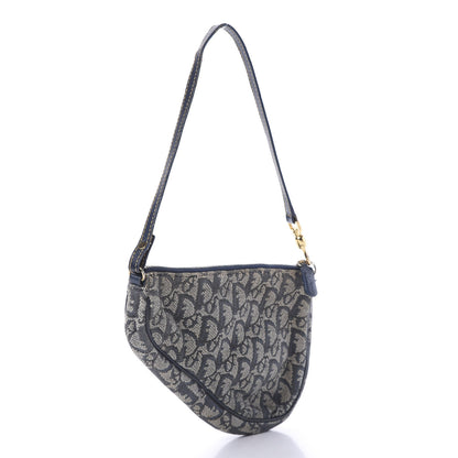 Christian Dior Monogram Mini Saddle Pochette Navy 2 of 13