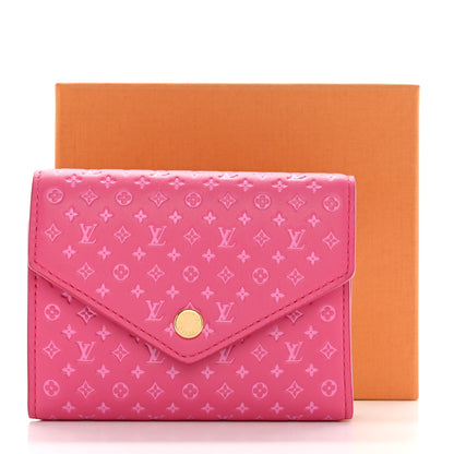 Louis Vuitton Calfskin Nanogram Embossed Victorine Wallet Rose 10 of 10