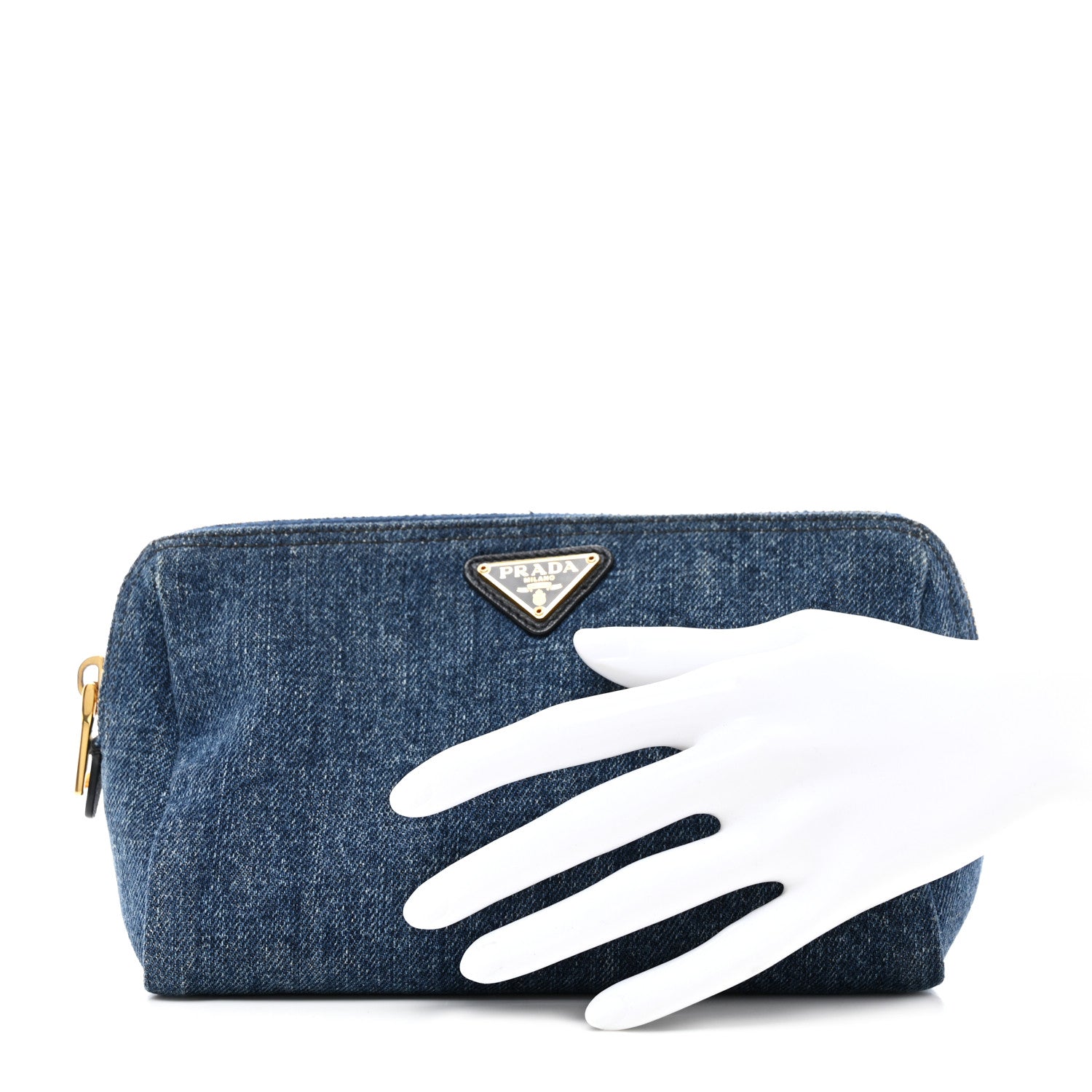 Prada Denim Cosmetic Pouch 2 of 7