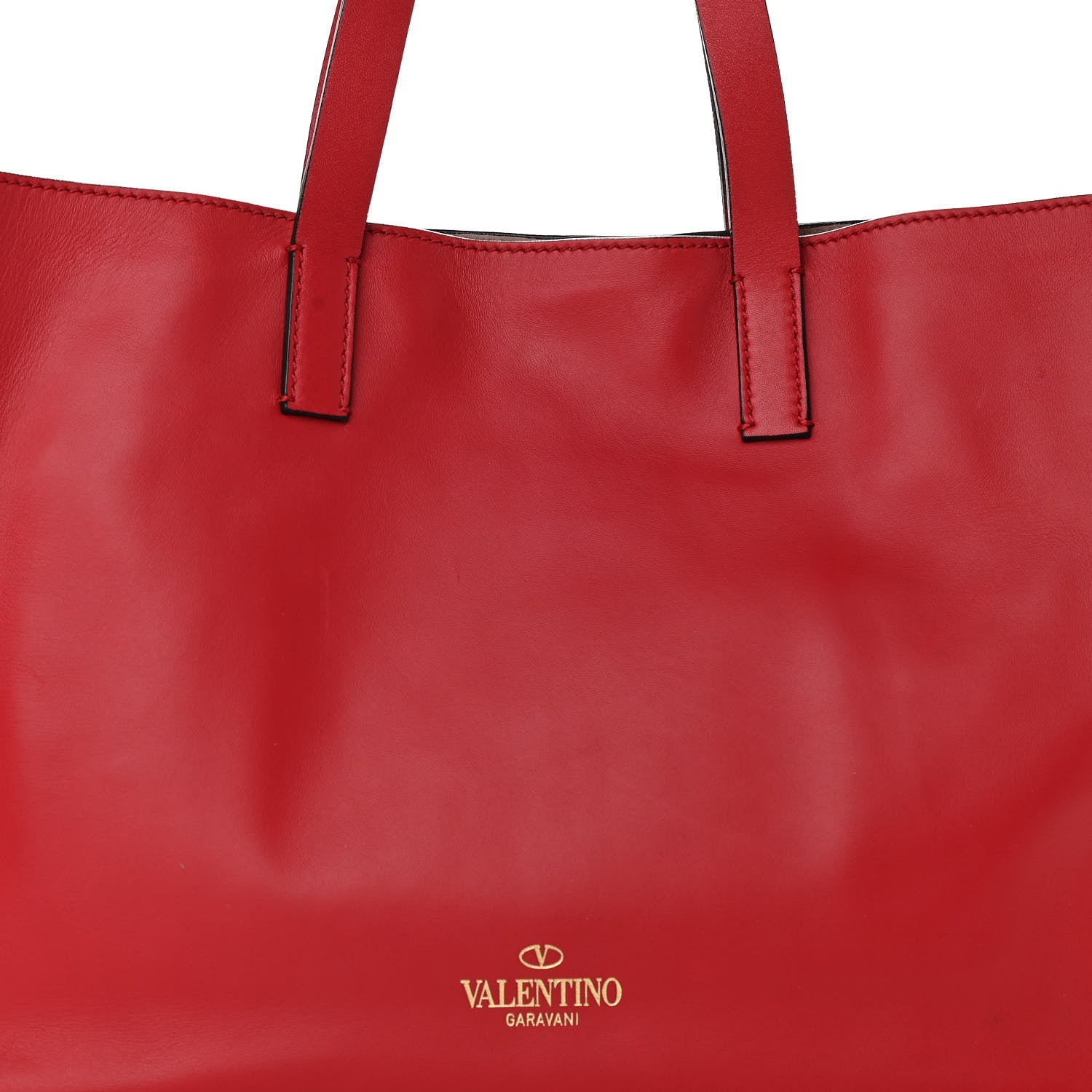 Valentino Garavani Nappa Medium Rockstud Soft Tote Red 7 of 15