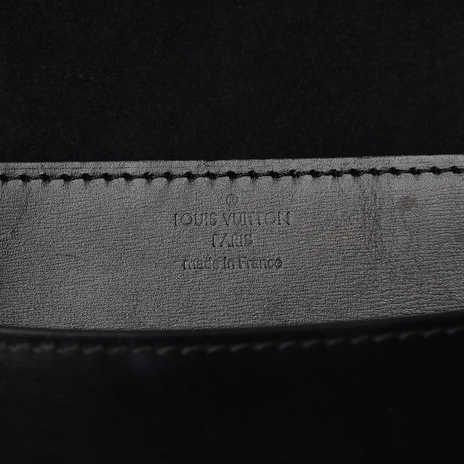 Louis Vuitton Calfskin Pochette Louise GM Black 6 of 11