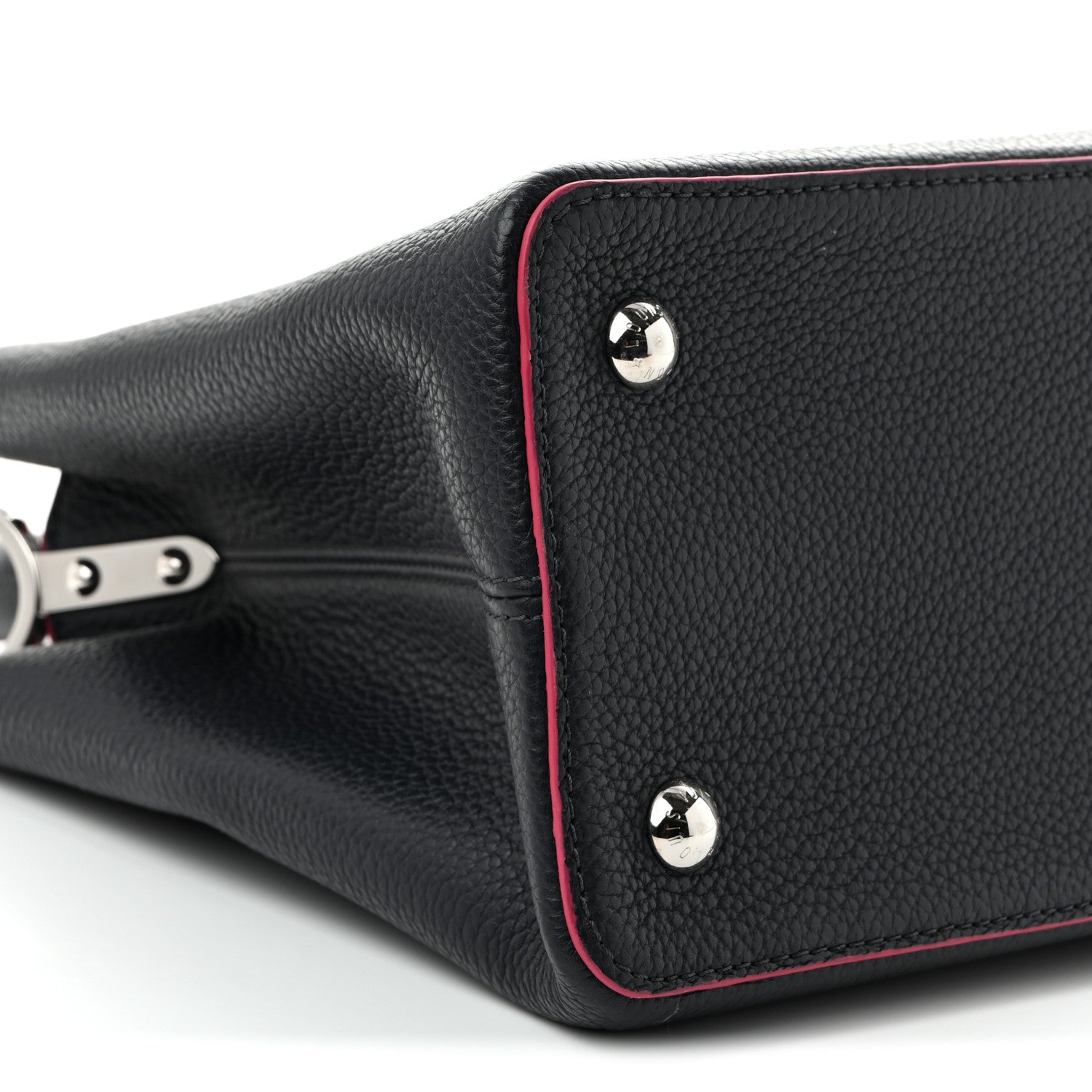 Louis Vuitton Taurillon Capucines MM Cobalt Fuchsia 8 of 9