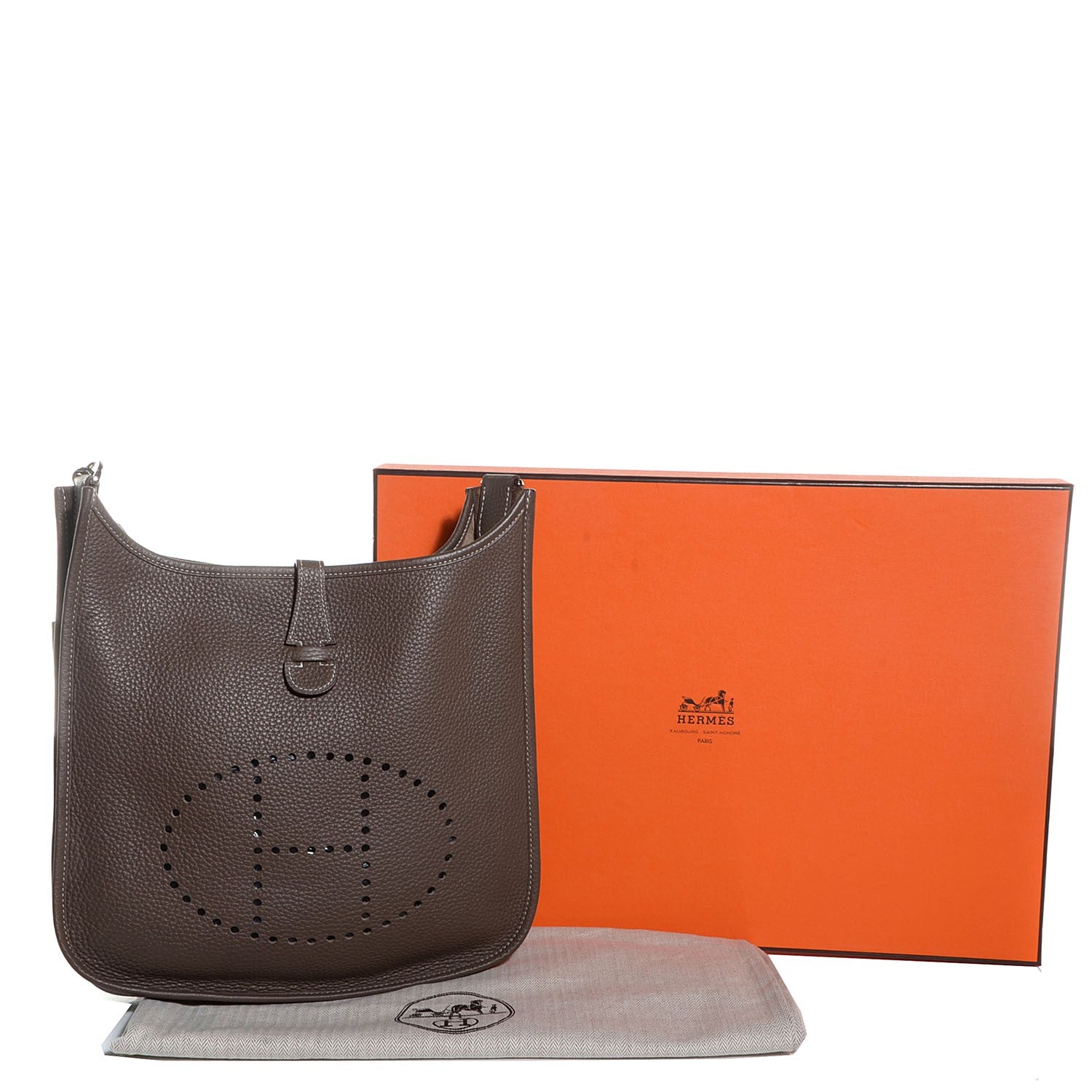 Hermes Taurillon Clemence Evelyne III PM Etoupe 5 of 16