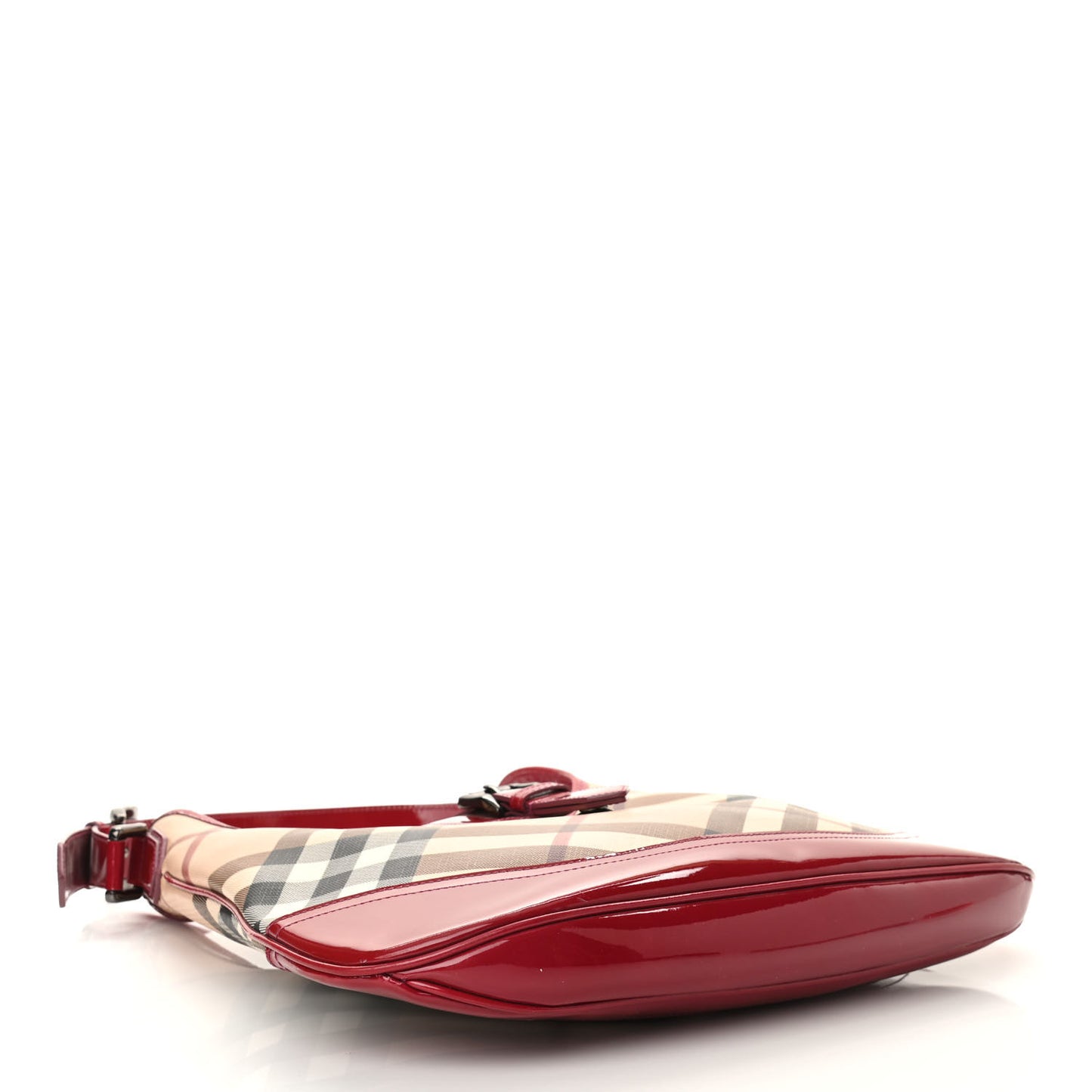 Patent Nova Check Brook Hobo Military Red