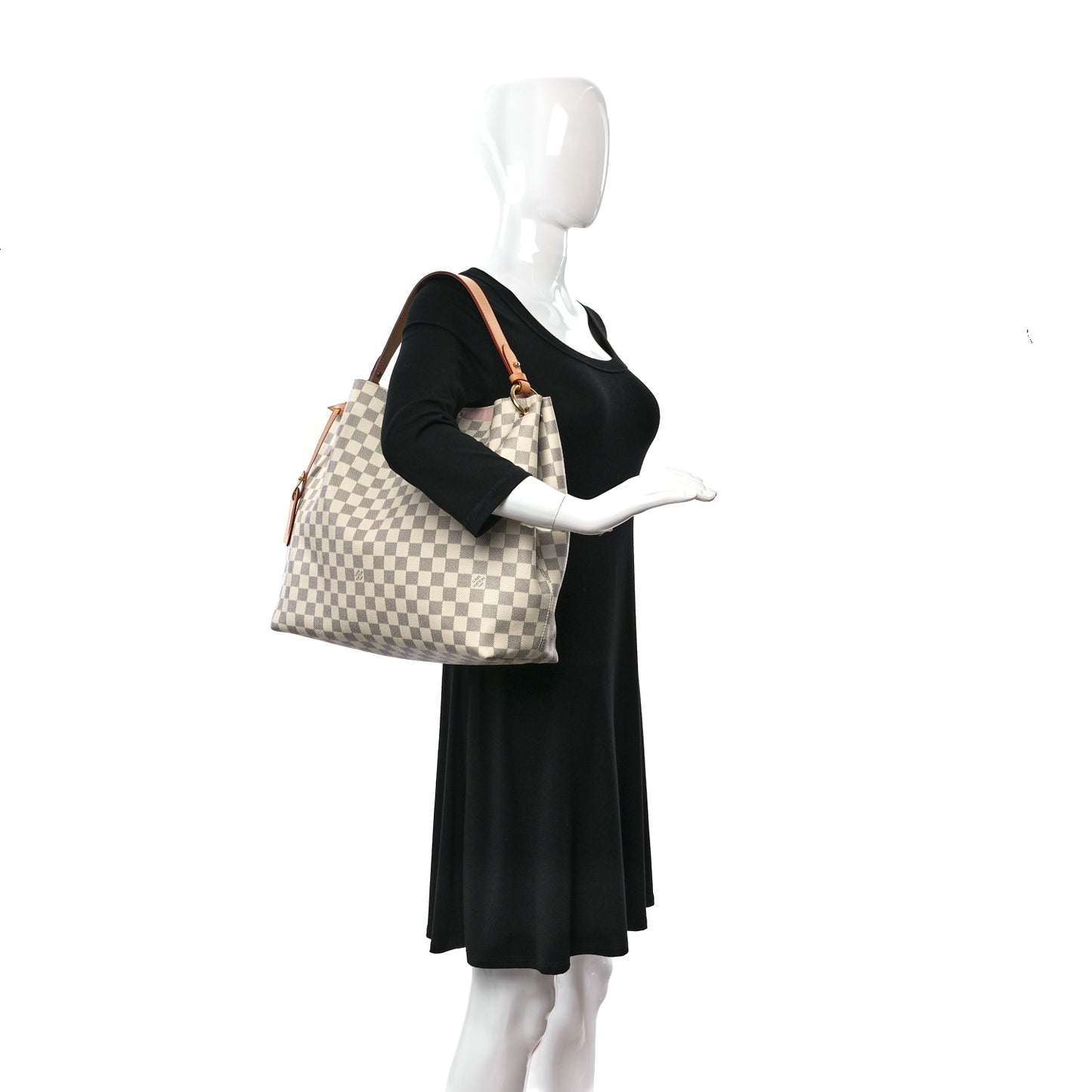 Damier Azur Graceful MM Rose Ballerine