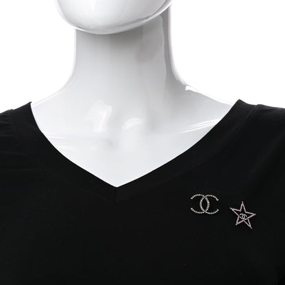 Chanel Crystal CC Star Pin Brooch Set Silver 2 of 5