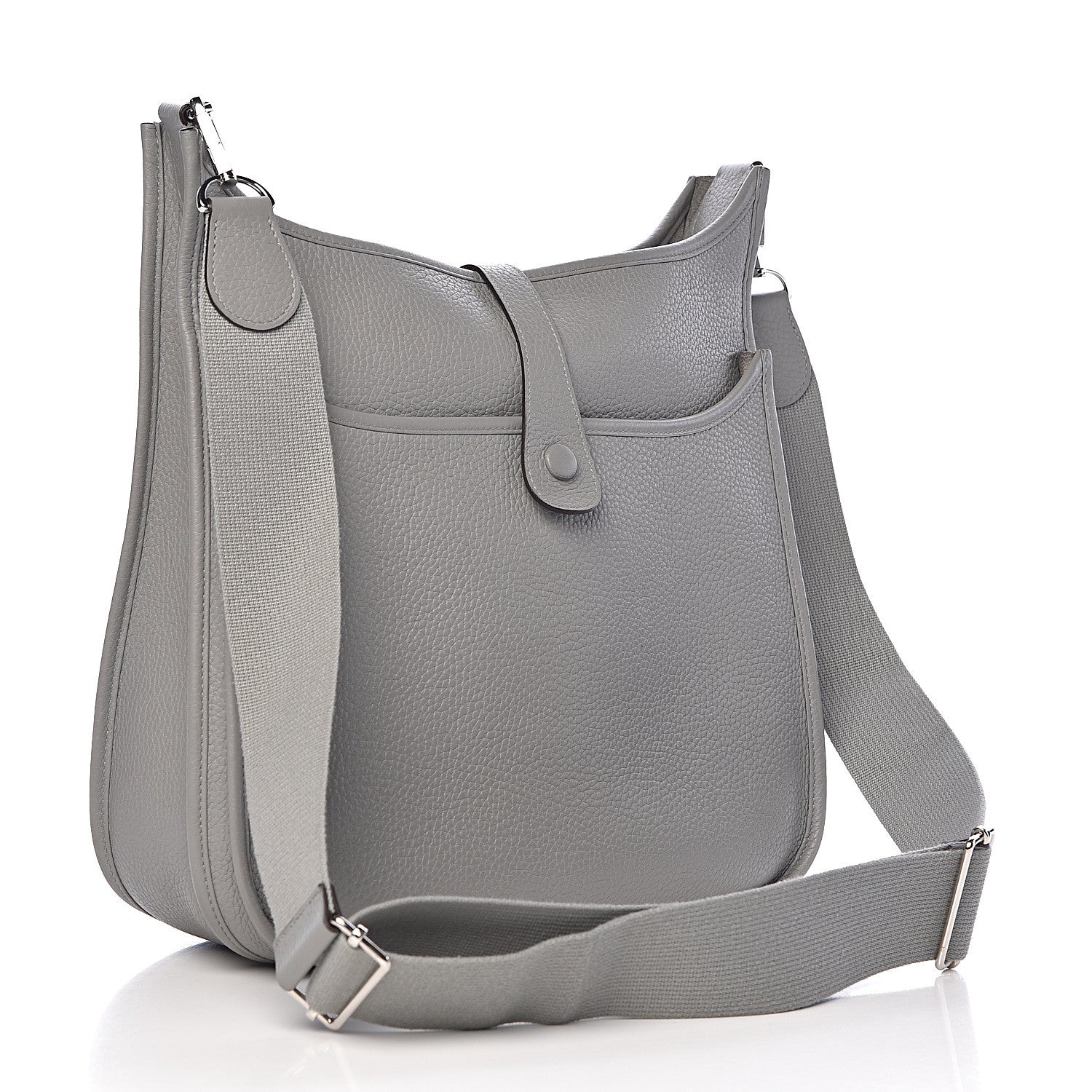 Hermes Taurillon Clemence Evelyne III GM Gris Mouette 3 of 13