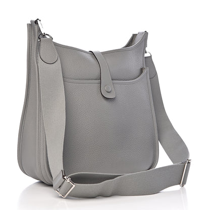 Hermes Taurillon Clemence Evelyne III GM Gris Mouette 3 of 13