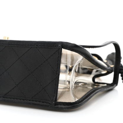 Chanel Lambskin PVC Sand By The Sea Flap With Pearl Strap Black 10 of 10