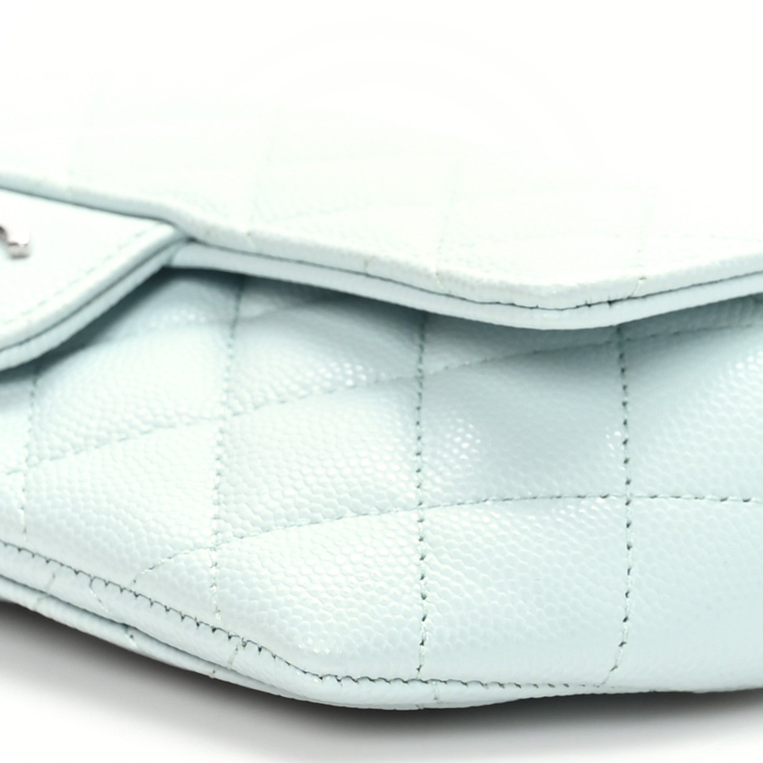 Chanel Caviar Quilted Glasses Case With Chain Light Blue 9 of 9