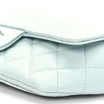 Chanel Caviar Quilted Glasses Case With Chain Light Blue 9 of 9