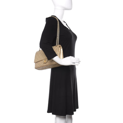 Chanel Metallic Aged Calfskin Quilted 2.55 Reissue 226 Flap Pale Gold 3 of 17