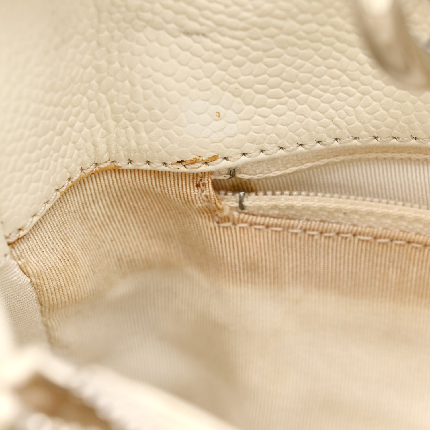 Chanel Caviar Quilted Grand Shopping Tote GST White 14 of 22