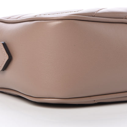 Gucci Calfskin Matelasse Mini GG Marmont Chain Shoulder Bag Nude 9 of 11