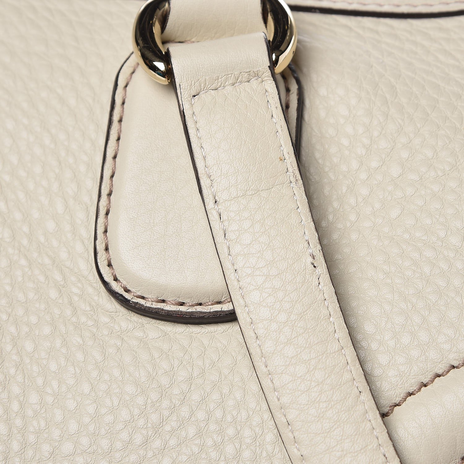 Gucci Pebbled Calfskin Large Soho Top Handle Bag Off White 8 of 13