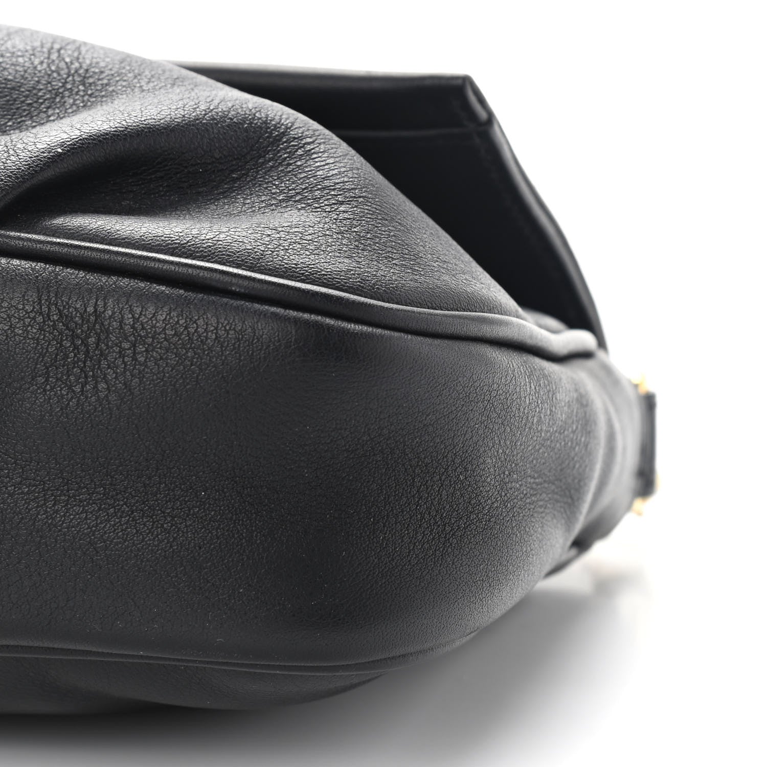 Fendi Vitello Flamingo Enamel Fendista Pouchette Crossbody Black 10 of 13
