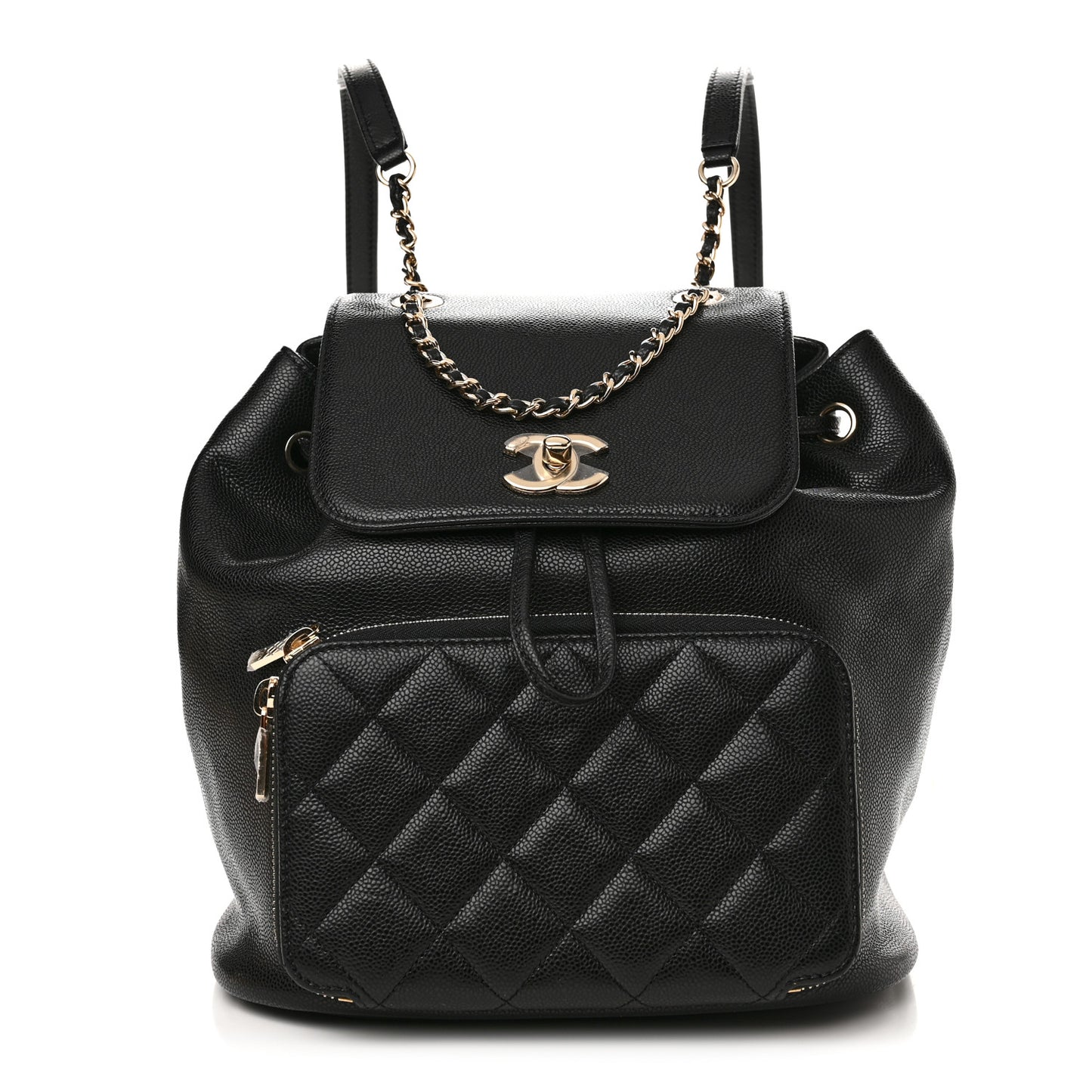 Caviar Quilted Business Affinity Backpack Black